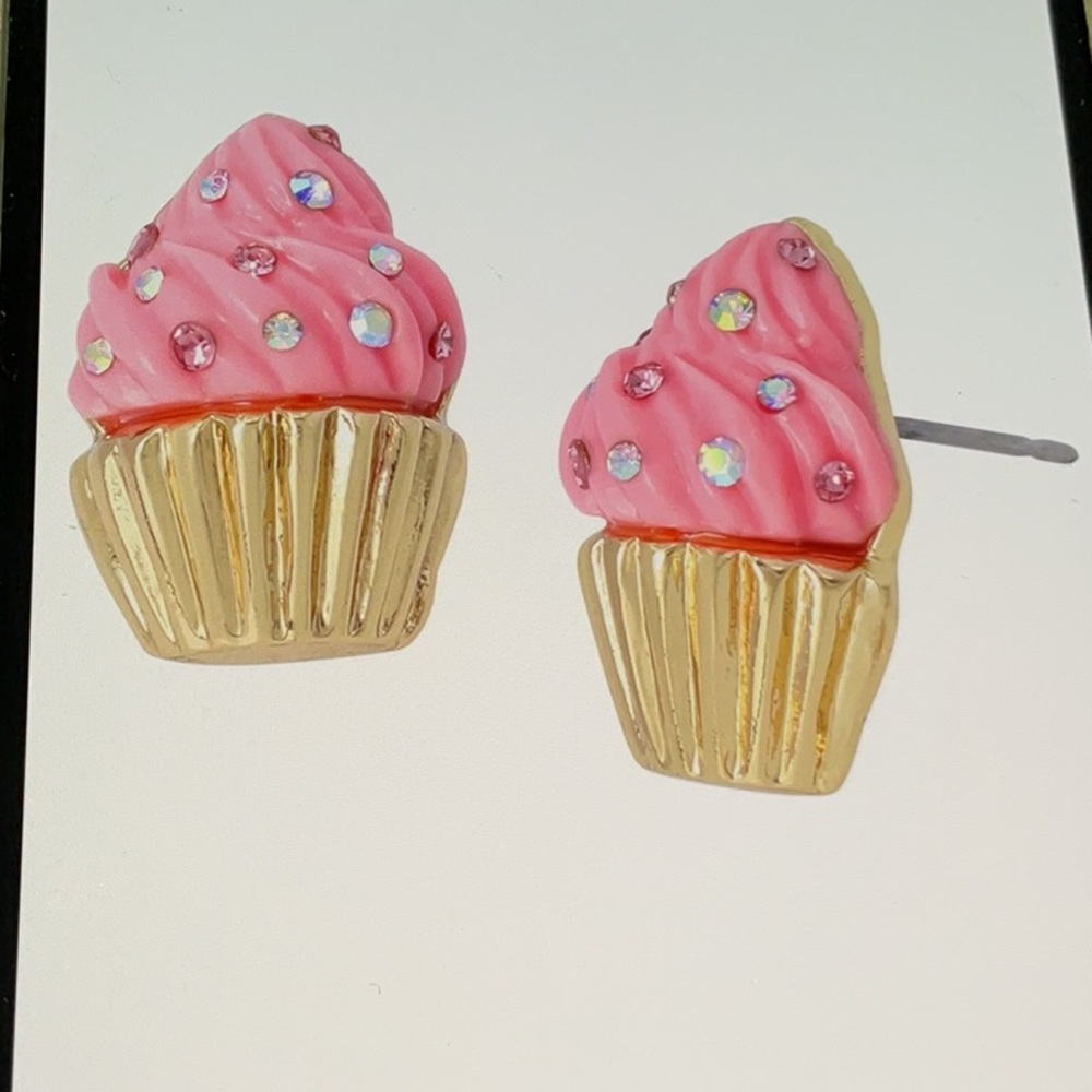 Pink Cupcake Earrings